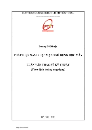 Luận văn Phát hiện xâm nhập mạng sử dụng học máy