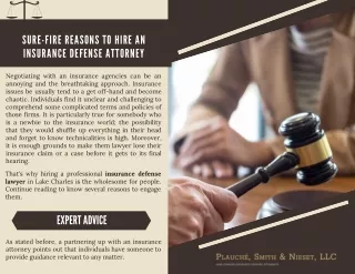 Hire An Insurance Defense Attorney
