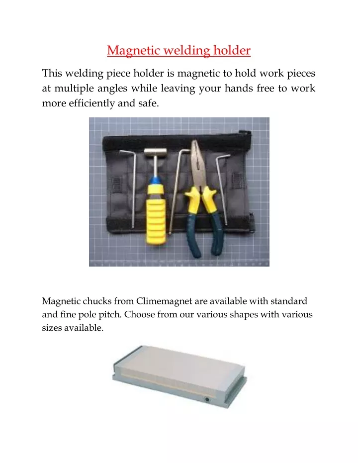 magnetic welding holder
