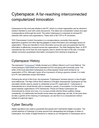 Cyberspace - Driveittech
