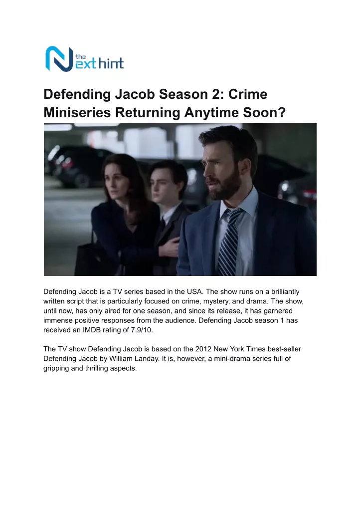 defending jacob season 2 crime miniseries