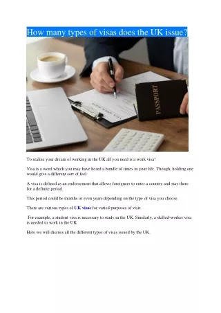 how many types of visas does the uk issue