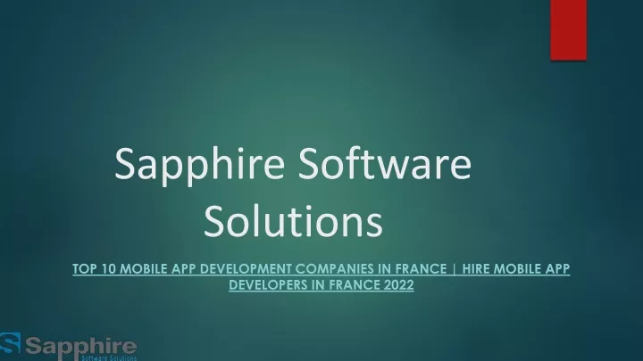 sapphire software solutions