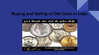 Buying and Selling of Old Coins in India
