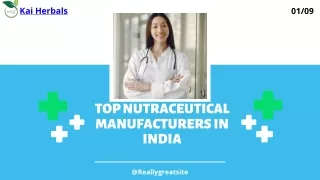 Top Nutraceutical Manufacturers in India