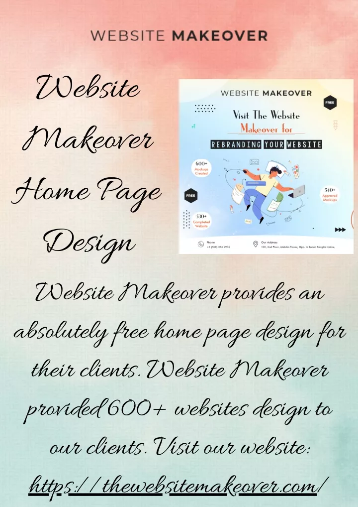 website makeover home page design website