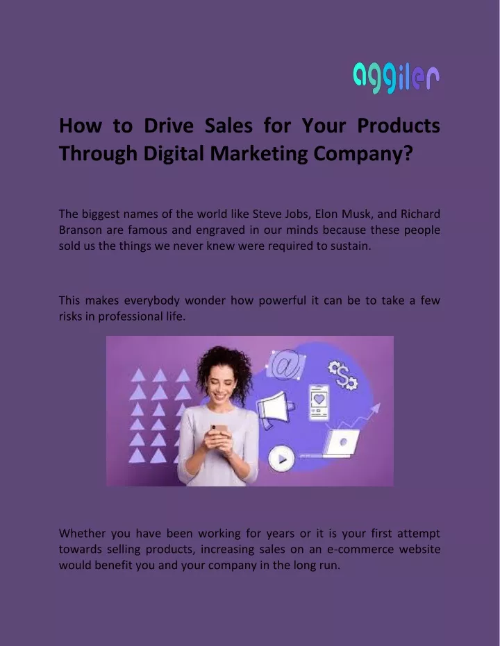 how to drive sales for your products through