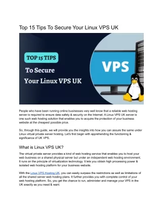 top 15 tips to secure your linux vps uk