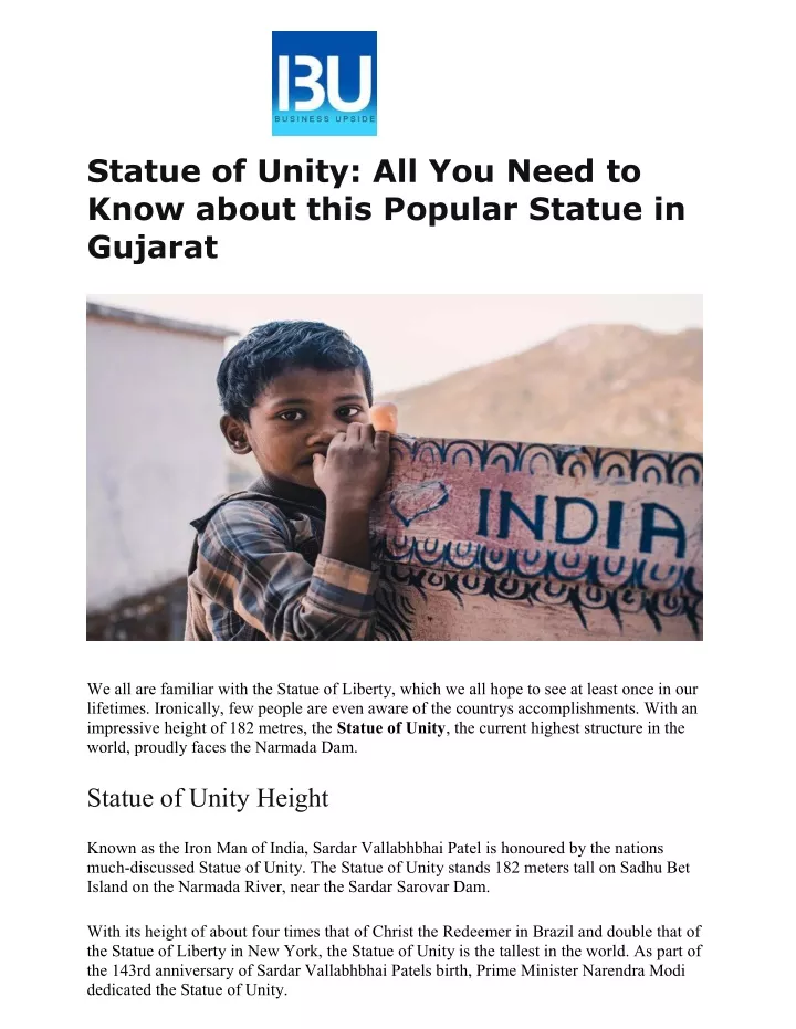 statue of unity all you need to know about this