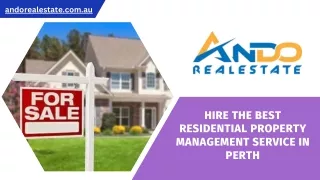 Hire the best Residential Property Management Service in Perth