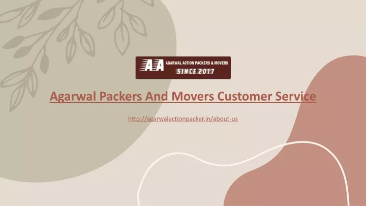 agarwal packers and movers customer service