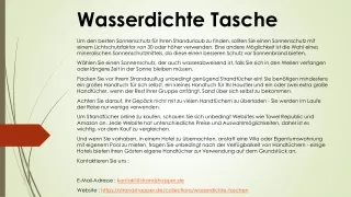 wasserdichte tasche