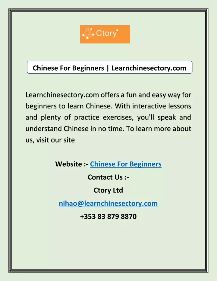 chinese for beginners learnchinesectory com