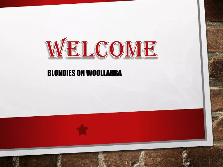 welcome