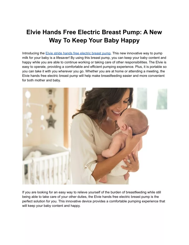 elvie hands free electric breast pump
