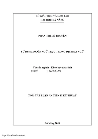 Sử dụng ngôn ngữ trục trong dịch đa ngữ