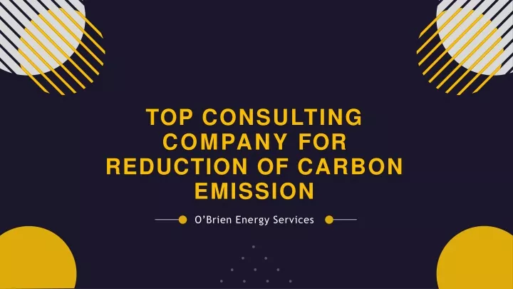 top consulting company for reduction of carbon