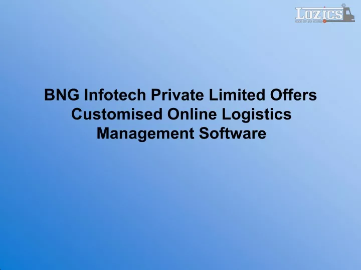 bng infotech private limited offers customised