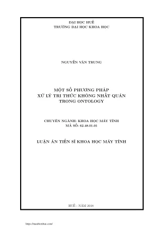 Một số phương pháp xử lý tri thức không nhất quán trong Ontology