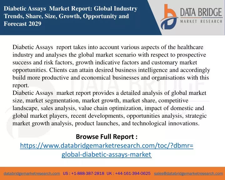 diabetic assays market report global industry