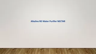 Alkaline RO Water Purifier NECTAR