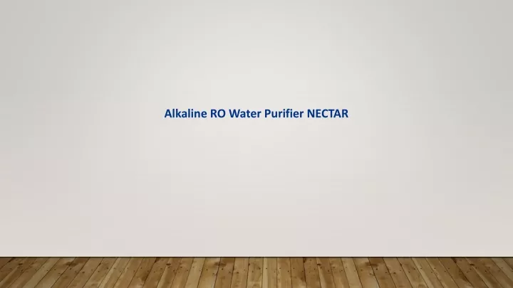 alkaline ro water purifier nectar