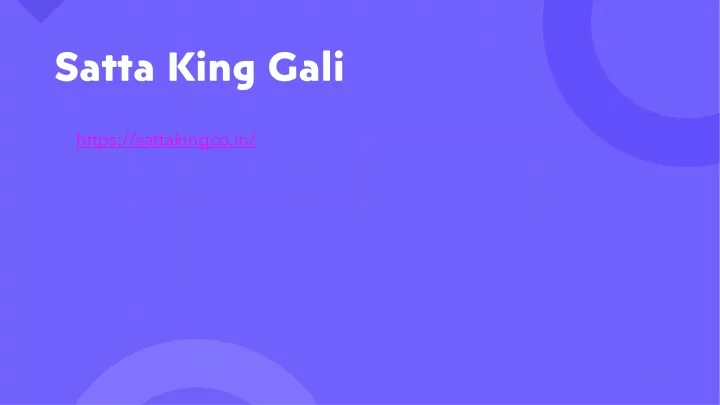 satta king gali