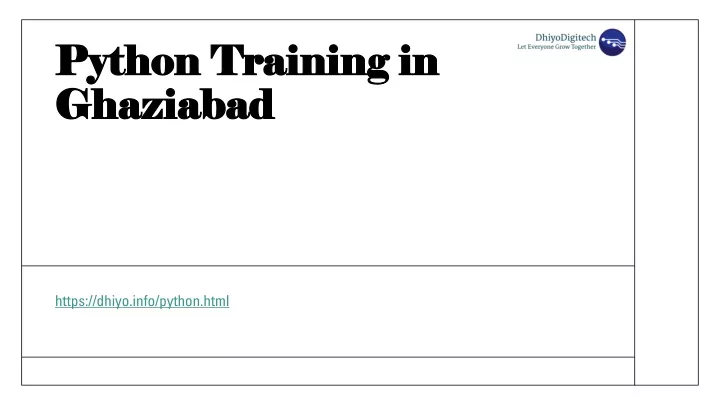 python training in ghaziabad