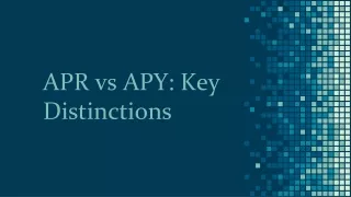 apr vs apy key distinctions