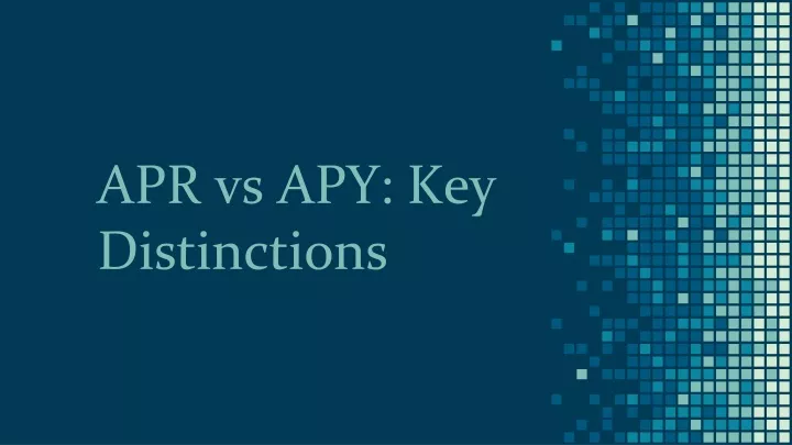 apr vs apy key distinctions