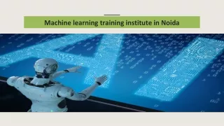 Machine learning traning in Noida