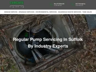 Regular Pump Servicing In Suffolk By Industry Experts