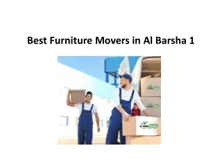 Best Furniture Movers in Al Barsha 1