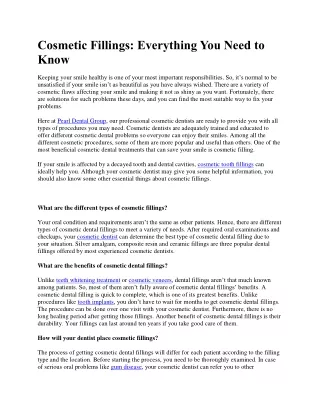 cosmetic fillings everything you need to know