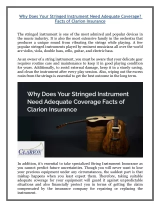 why does your stringed instrument need adequate