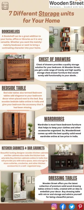 7 different storage units for your home