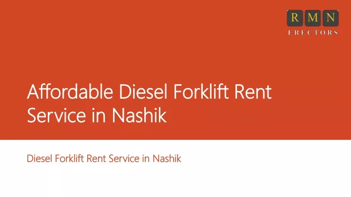 affordable diesel forklift rent service in nashik