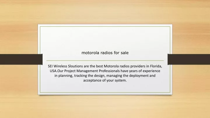 motorola radios for sale