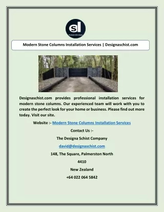 Modern Stone Columns Installation Services | Designaschist.com