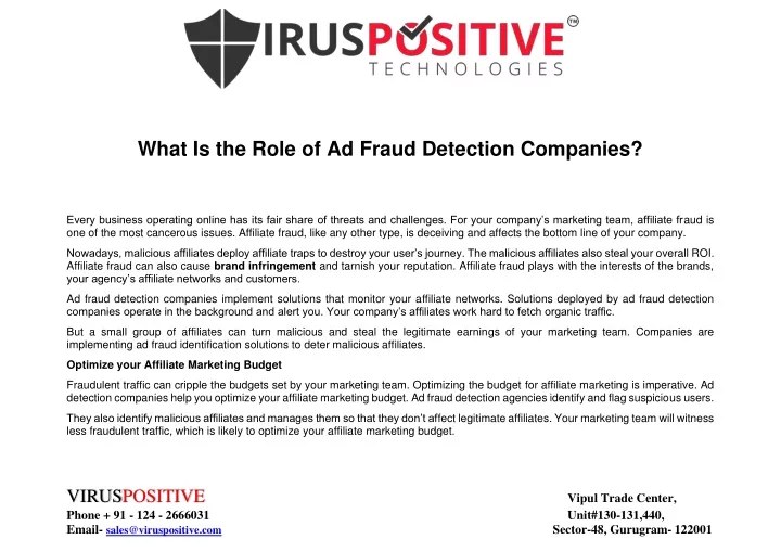 what is the role of ad fraud detection companies