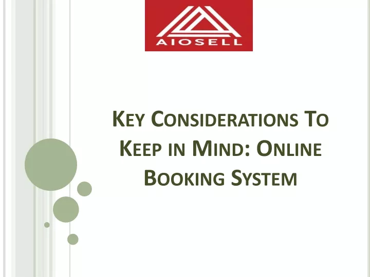 key considerations to keep in mind online booking system
