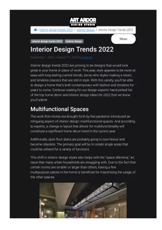Trending Interior Designing