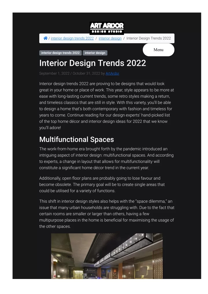 interior design trends 2022 interior design