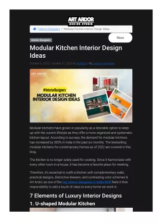 Modular Kitchen Interior Design Ideas