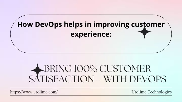 how devops helps in improving customer experience