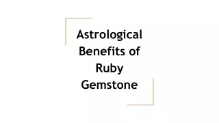 astrological benefits of ruby gemstone