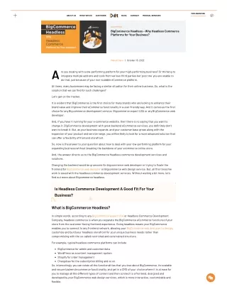 BigCommerce Headless – Why Headless Commerce Platform for Your Business?