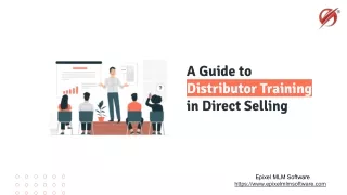 a guide to distributor training in direct selling