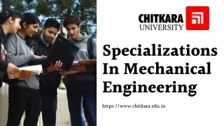 Specializations In Mechanical Engineering