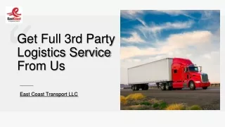 Get Full 3rd Party Logistics Service From Us
